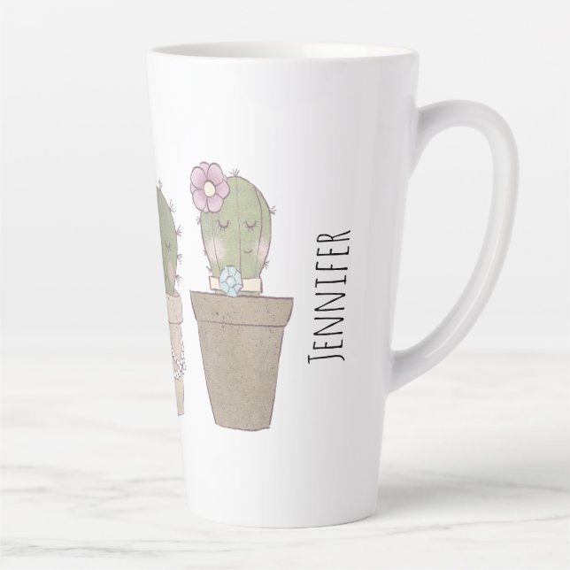 Niedliche Cactus Girls mit Schmuck Milchtasse (Rechts)