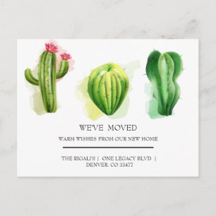 niedliche Cactus Zuhause, die Postkarte verschiebe