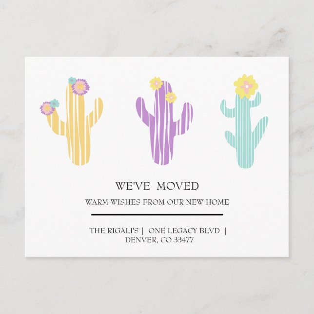 niedliche Cactus Zuhause, die Postkarte verschiebe (Vorderseite)