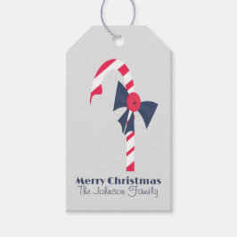Niedliche Candy Cane-Familie Geschenkanhänger