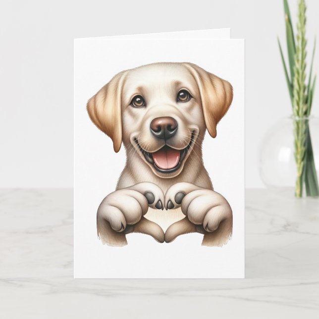 Niedliche Canine Liebe Card Karte (Vorderseite)
