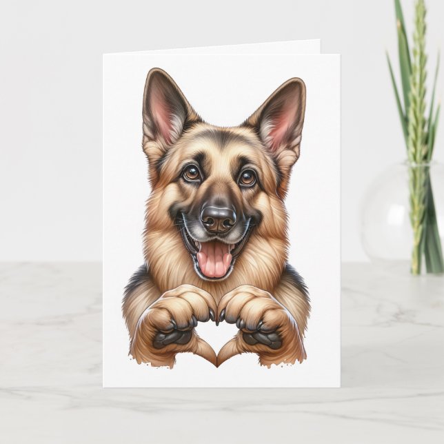 Niedliche Canine Liebe Card Karte (Vorderseite)
