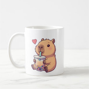 Niedliche Capybara Boba Tea Blase für Mädchen Kaffeetasse