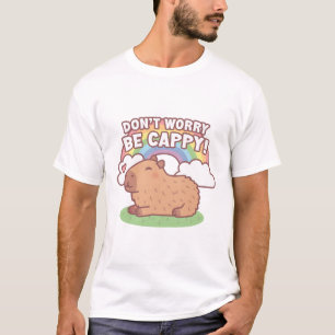 Niedliche Capybara und Regenbogen, keine Sorge, se T-Shirt