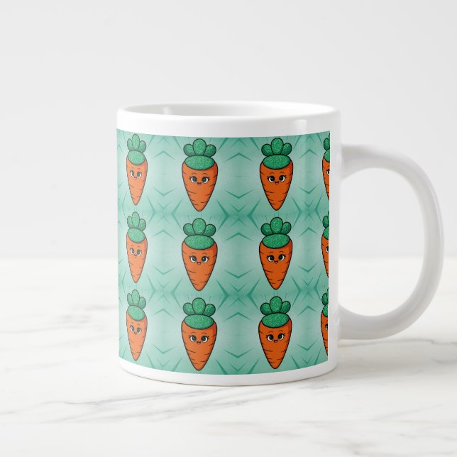 Niedliche Carrot Green Jumbo-Tasse (Rechts)