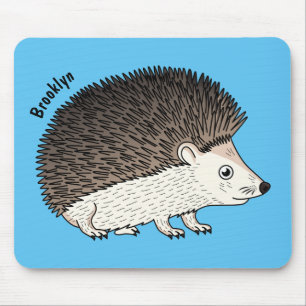 Niedliche Cartoon-Abbildung eines Igels Mousepad