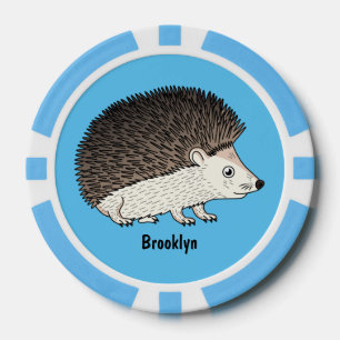 Niedliche Cartoon-Abbildung eines Igels Pokerchips