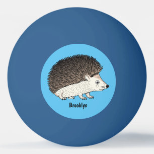 Niedliche Cartoon-Abbildung eines Igels Tischtennisball