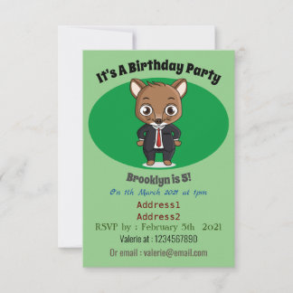 Niedliche Cartoon-Abbildung Einladung