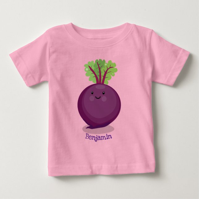 Niedliche Cartoon-Abbildung für glückliche Rübenwu Baby T-shirt (Vorderseite)