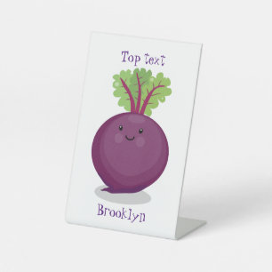 Niedliche Cartoon-Abbildung für glückliche Rübenwu Sockelschild