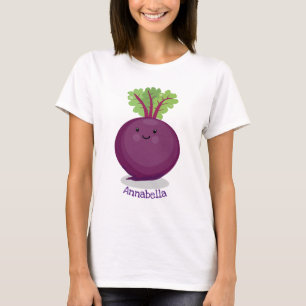 Niedliche Cartoon-Abbildung für glückliche Rübenwu T-Shirt