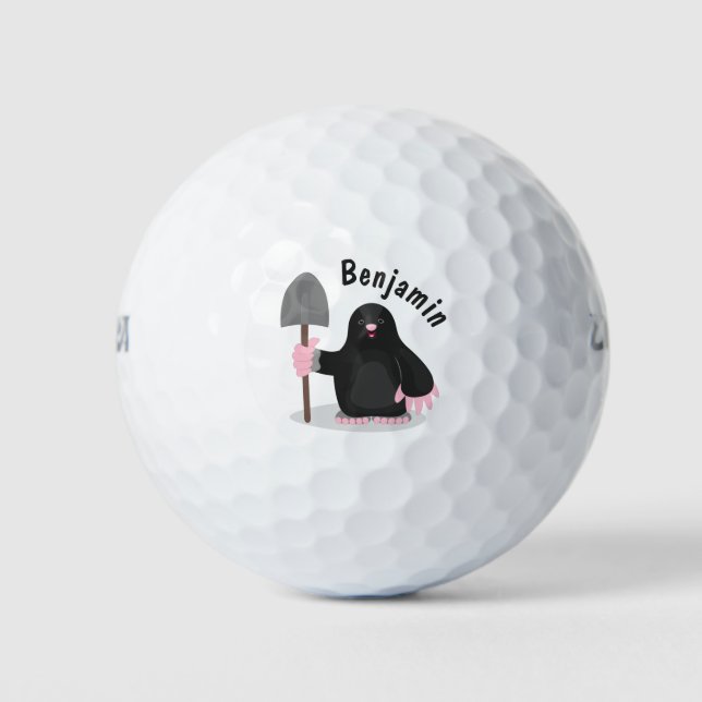 Niedliche Cartoon-Abbildung Golfball (Vorderseite)