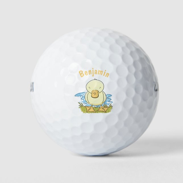 Niedliche Cartoon-Abbildung Golfball (Vorderseite)