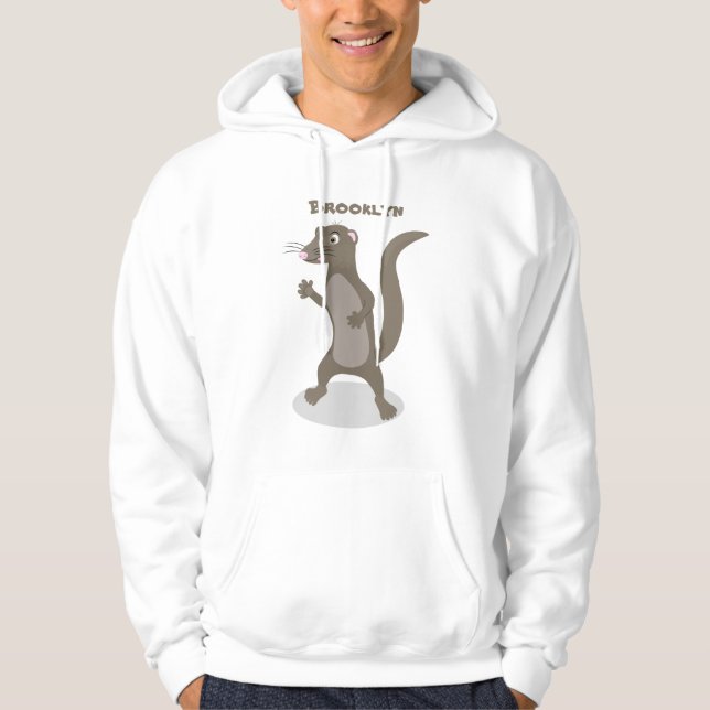 Niedliche Cartoon-Abbildung Hoodie (Vorderseite)