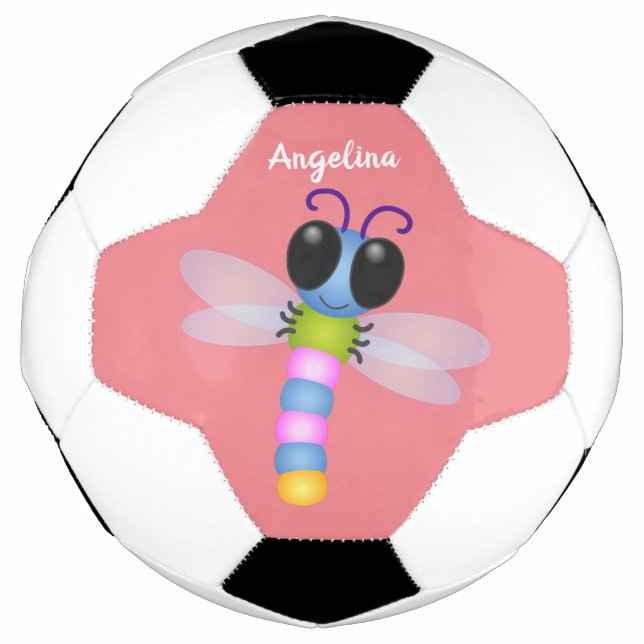 Niedliche Cartoon-Abbildung in Blau und Rosa Fußball (Vorderseite)