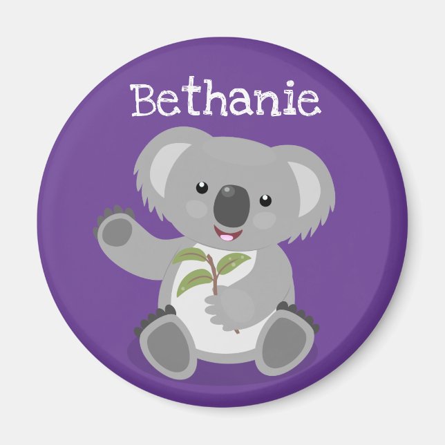 Niedliche Cartoon-Abbildung Koala Magnet (Vorne)