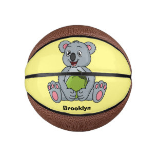 Niedliche Cartoon-Abbildung Koala und Kokosnuss Mini Basketball