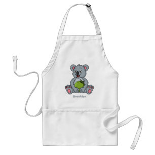 Niedliche Cartoon-Abbildung Koala und Kokosnuss Schürze