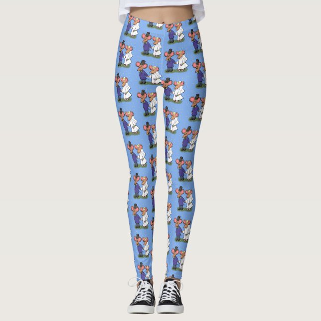 Niedliche Cartoon-Abbildung Leggings (Vorderseite)