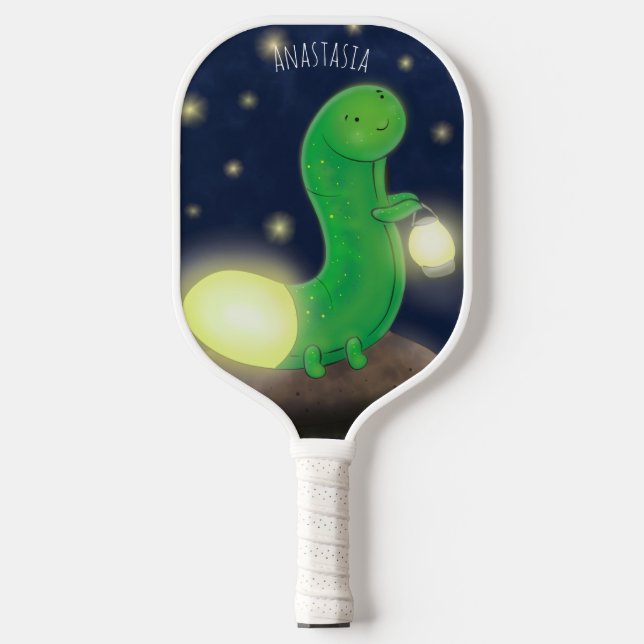 Niedliche Cartoon-Abbildung Pickleball Schläger (Vorderseite)