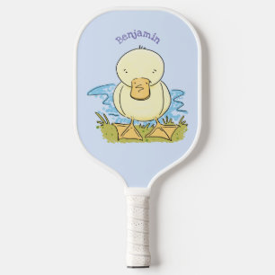 Niedliche Cartoon-Abbildung Pickleball Schläger