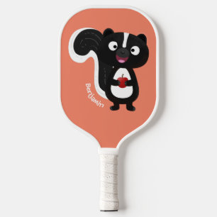 Niedliche Cartoon-Abbildung Pickleball Schläger