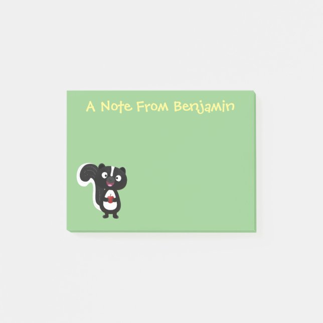 Niedliche Cartoon-Abbildung Post-it Klebezettel (Vorderseite)