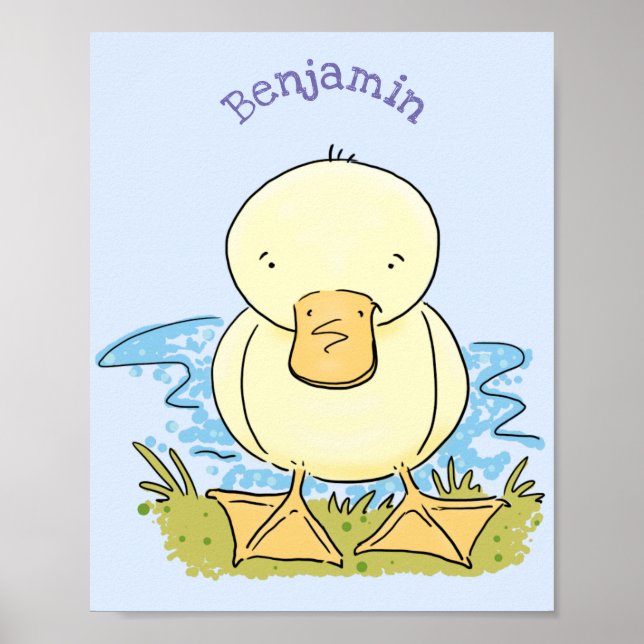 Niedliche Cartoon-Abbildung Poster (Vorne)