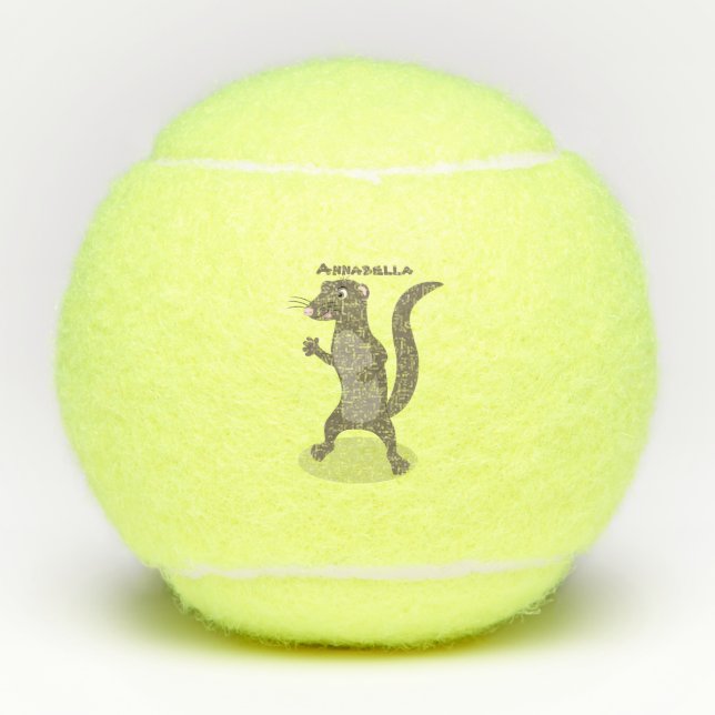 Niedliche Cartoon-Abbildung Tennisbälle (Vorderseite)