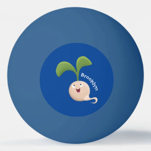 Niedliche Cartoon-Abbildung Tischtennisball