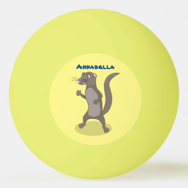 Niedliche Cartoon-Abbildung Tischtennisball (Vorderseite)