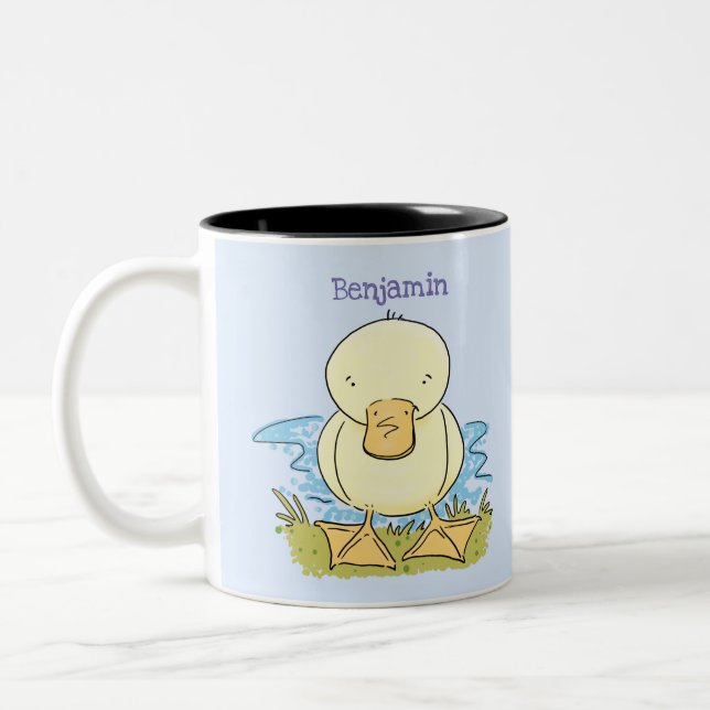 Niedliche Cartoon-Abbildung Zweifarbige Tasse (Links)