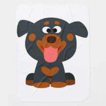 Niedliche Cartoon-Baby Rottweiler Baby-Decke