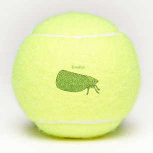 Niedliche Cartoon-Beispiel-Darstellung des Trichte Tennisbälle