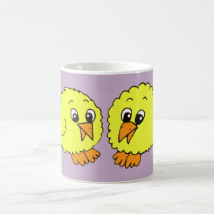Niedliche Cartoon-Chips mit Namen Kaffeetasse