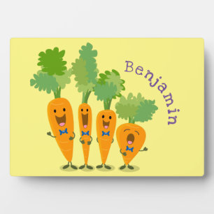 Niedliche Cartoon-Darstellung des Carrot-Quartetts Fotoplatte