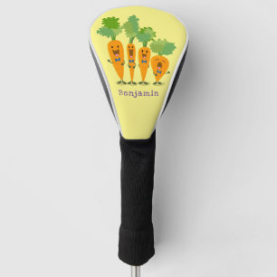 Niedliche Cartoon-Darstellung des Carrot-Quartetts Golf Headcover