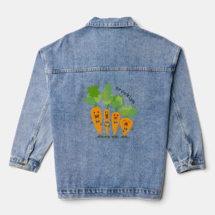 Niedliche Cartoon-Darstellung des Carrot-Quartetts Jeansjacke