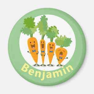 Niedliche Cartoon-Darstellung des Carrot-Quartetts Magnet