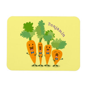 Niedliche Cartoon-Darstellung des Carrot-Quartetts Magnet