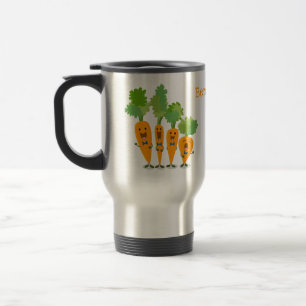 Niedliche Cartoon-Darstellung des Carrot-Quartetts Reisebecher