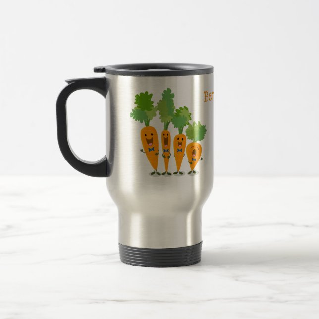 Niedliche Cartoon-Darstellung des Carrot-Quartetts Reisebecher (Links)