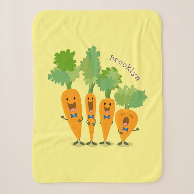 Niedliche Cartoon-Darstellung des Carrot-Quartetts Sherpadecke (Vorderseite)