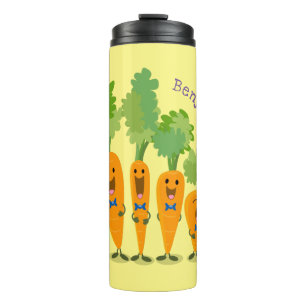 Niedliche Cartoon-Darstellung des Carrot-Quartetts Thermosbecher