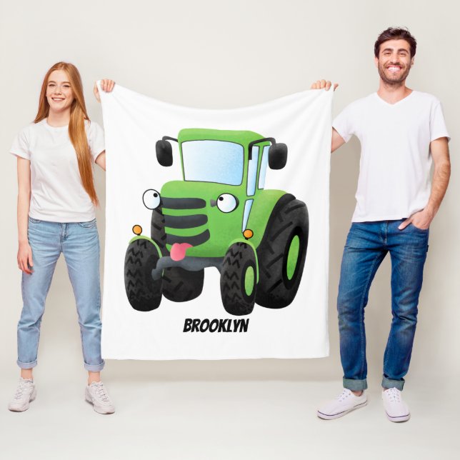 Niedliche Cartoon-Darstellung des Happy Farm Fleecedecke (Beispiel)