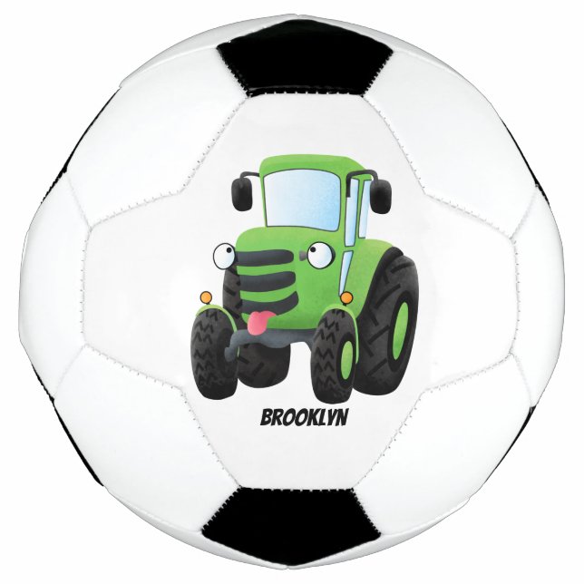 Niedliche Cartoon-Darstellung des Happy Farm Fußball (Vorderseite)