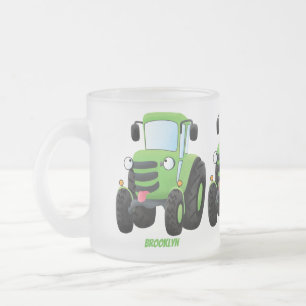 Niedliche Cartoon-Darstellung des Happy Farm Mattglastasse