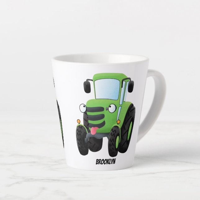 Niedliche Cartoon-Darstellung des Happy Farm Milchtasse (Rechte Ecke)