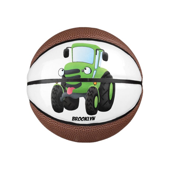 Niedliche Cartoon-Darstellung des Happy Farm Mini Basketball (Vorderseite)